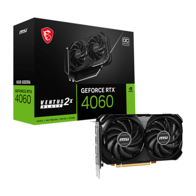 MSI GeForce RTX™ 4060 VENTUS 2X BLACK 8G OC