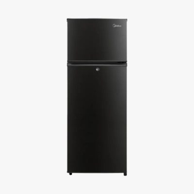 Midea Top Mount Double Door Refrigerator- 204Ltrs Jazz Black
